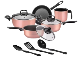 Conjunto De Panelas Teflon Elegan 8 Peças Marpal… (rosa)