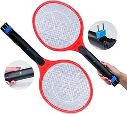 Kit 2 Raquete Elétrica Mata Mosquitos E Insetos, Recarregável, 3 Camadas De Proteção, Bivolt, Uso Interno E Externo, Marca VARENZIA