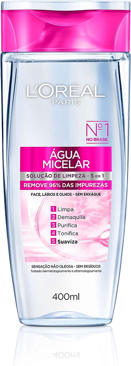 Água Micelar L'oréal Paris Solução De Limpeza 5 Em 1, 400ml