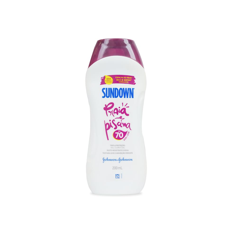 Sundown Protetor Solar Corpo e Rosto Praia e Piscina FPS 70, 200ml
