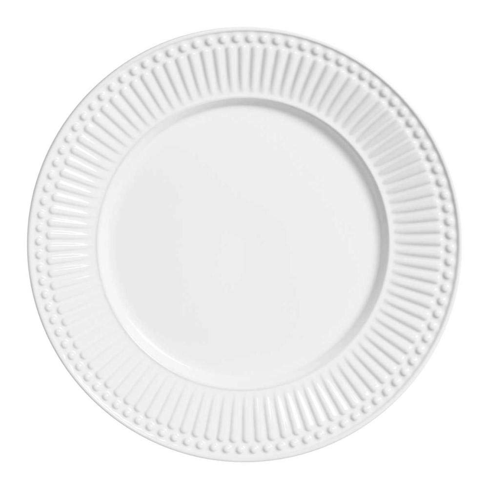 Conjunto Com 6 Pratos Rasos Roma Ravenna Branco Porto Brasil