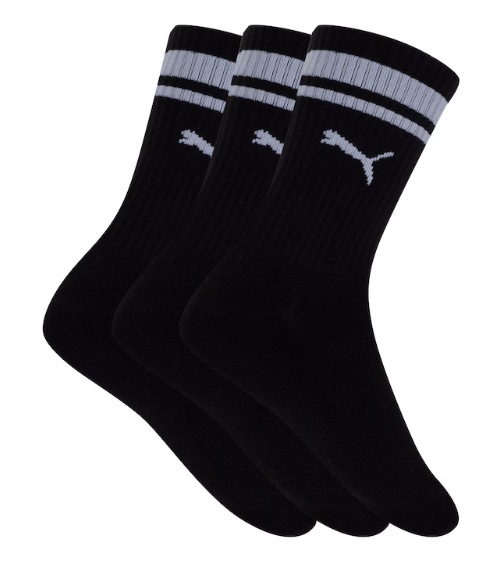 Kit de Meias Cano Médio Puma Esportiva com 3 Pares - 39 a 43 - Adulto