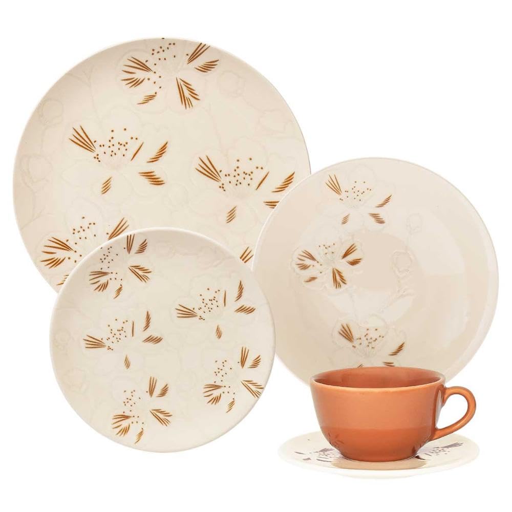 Oxford Aparelho De Jantar 20 Peças Unni Orquidea