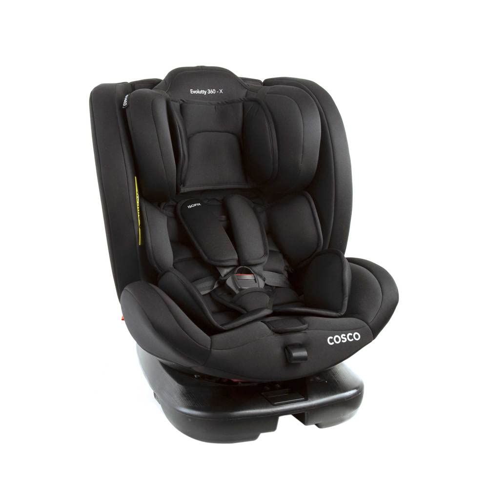 Cosco Kids, Cadeirinha Evolutty 360 X, 0 a 36kg, com Giro 360º e Isofix, Preto
