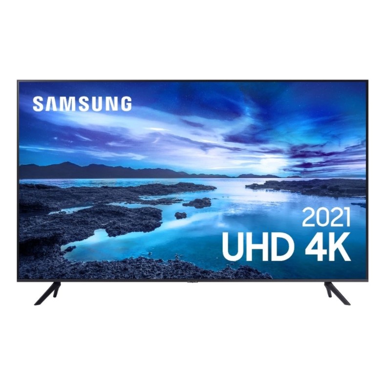 Smart Tv 70" Uhd Samsung 4k 70au7700 Processador Crystal 4k Tela Sem Limites Visual Livre De Cabos Alexa Built In