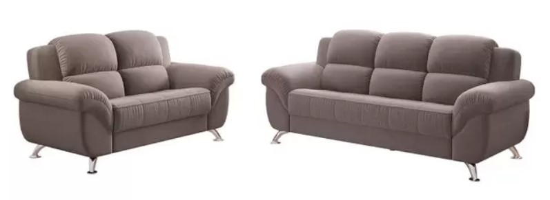 Conjunto de Sofás 2 e 3 Lugares Marselha - Linoforte