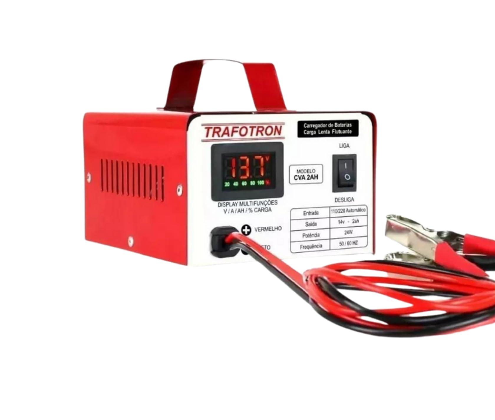 Carregador De Bateria 12v Cva2ah Com Display Multi Funções