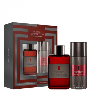 Conjunto The Secret Temptation Antonio Banderas Masculino – Eau de Toilette 100ml + Desodorante 150ml