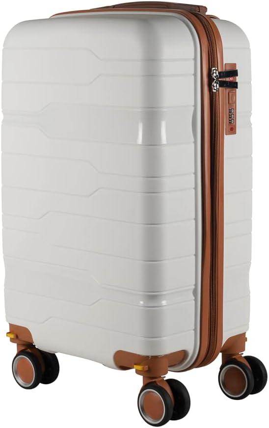 Mala De Bordo Em Polipropileno 4 Rodas 360º - Aeromalas Japão (branco)