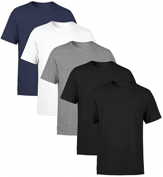Kit 5 Camisetas Básicas Lisas Algodão Penteado 30.1 Premium