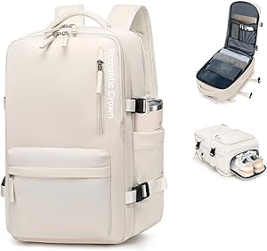 Romantic Crown Mochila de Viagem Expansivel Avião Grande Feminina,Mochila Executiva Masculina Impermeável Reforçada para Notebook,Casual Esportes Hiking Escola Presente