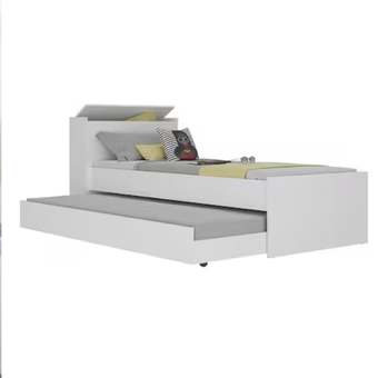 Bicama Multimóveis com Baú embutido para colchão 190cmx80cm Branca REF.5009 - Branco