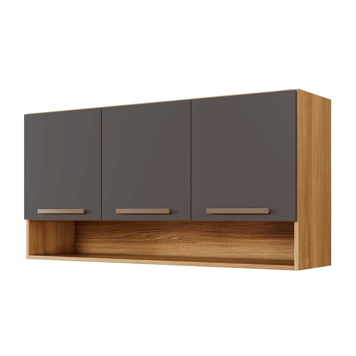 Armário Aéreo Suspenso Multiuso de Parede 3 Portas Plus (Branco)