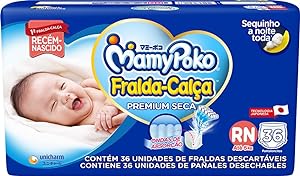 MamyPoko Fralda-Calça Recém-Nascido Jumbo 36 Unidades