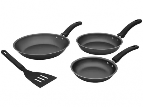Conjunto de Frigideiras Antiaderente Eirilar – de Alumínio 1580 Grafite 4 Peças
