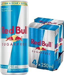 Pack de 4 Latas Red Bull Energético, Sem Açúcar, 250m