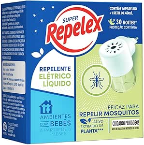 Repelex Repelente Elétrico Líquido 30 Noites Aparelho + Refil