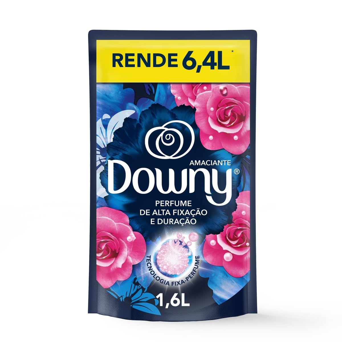 DOWNY Amaciante Concentrado Brisa Intenso 1.6L, Rende 6.4L, Perfume + Intenso