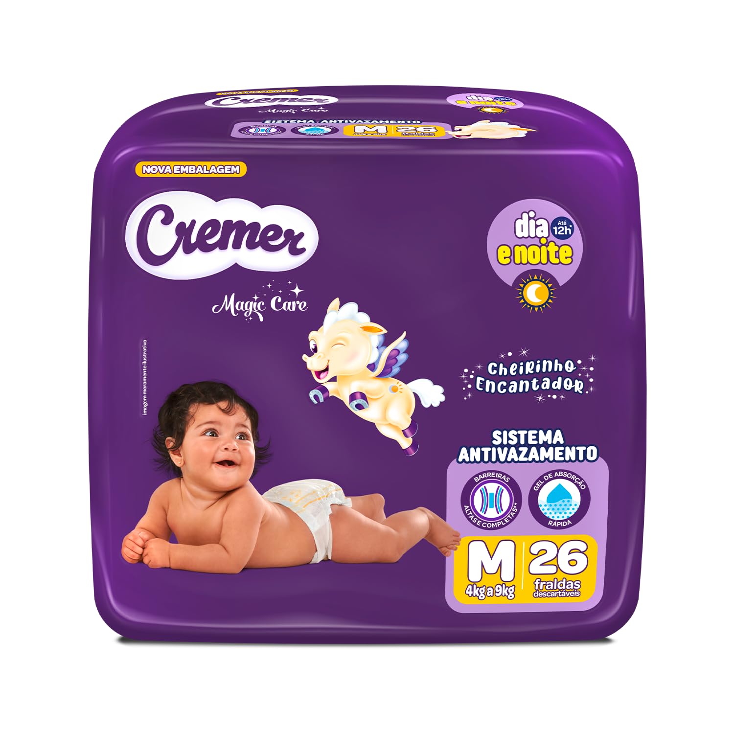 Fralda Cremer Jumbo M 26 Unidades