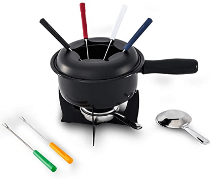 Conjunto para Fondue com 10 Pecas, Brinox, Preto
