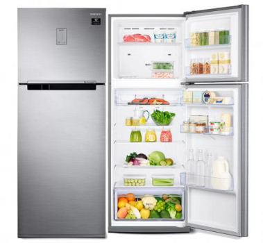 Geladeira Refrigerador Samsung Frost Free Inverter – Duplex Inox Look 385L PowerVolt Evolution RT38