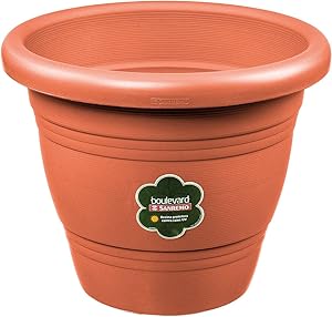 Sanremo - Vaso Redondo Plástico para Jardinagem de 13 cm, Linha Boulevard