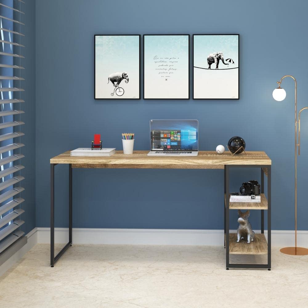 Escrivaninha com Estante Alta 4 Prateleiras 1,50m Dynamica