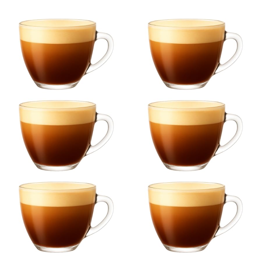 Jogo 6 Xícaras de Café Chá em Vidro Classic 90ml