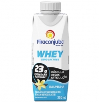 Whey Zero Lactose Sabor Baunilha Piracanjuba 250ml (10 Unidades)