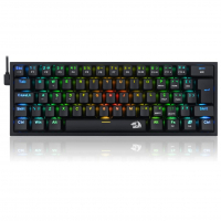 Teclado Mecanico Gamer Fizz Rainbow Preto Switch Marrom