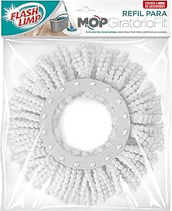 Flash Limp RMOP5011 - Refil para Mop Giratório Fit MOP5010 (Mop Giratório Fit), MOP9775 (Mop Giratório Odyssey Fit), MOP9379 (Mop Giratório Fit 3 em 1) e MOP7504 (Mop Giratório Duas Águas Fit)