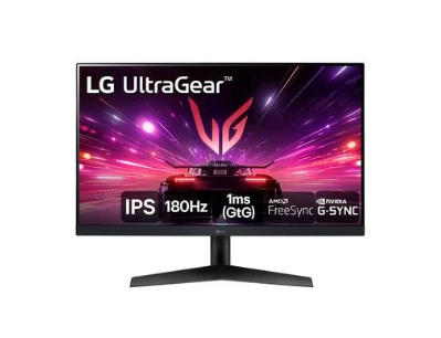 Monitor Gamer LG UltraGear 24" FHD, IPS, 180Hz, 1ms GTG, HDR10, DisplayPort e HDMI, AMD FreeSync, NVIDIA G-SYNC, Preto - 24GS60F-B