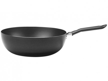 Panela Wok Antiaderente Brinox de Alumínio Ebony – Preto 24cm