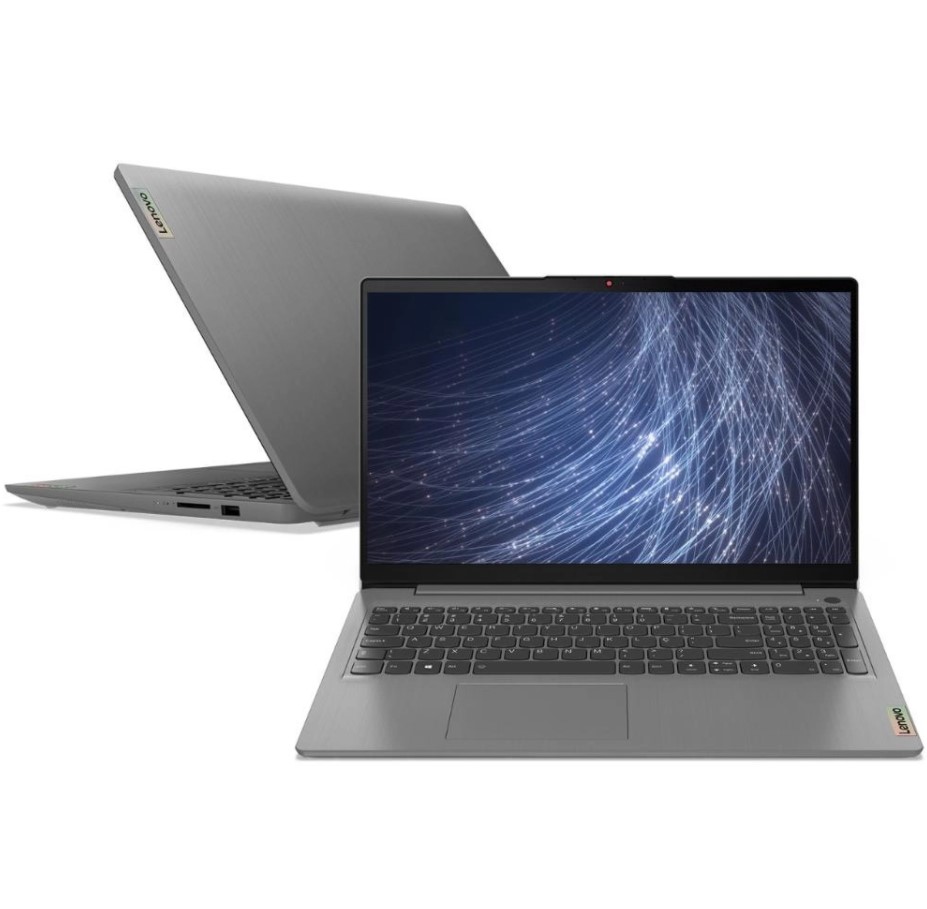 Notebook Lenovo Ultrafino IdeaPad 3 R5-5500U 8GB 256GB ssd Windows 11 15.6 82MF0003BR Prata