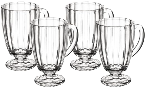 WOLFF - Conjunto 4 Taças para Cappuccino de Vidro Classic 160ml
