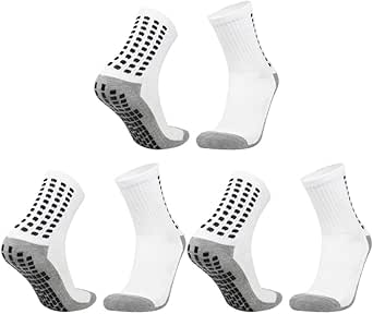 Kit 3 Pares De Meia Esportiva Cano Longo Com Anti Derrapante Unissex Tamanho Ajustável 40 ao 46 Profissional Em Nylon e Poliéster DUPIN