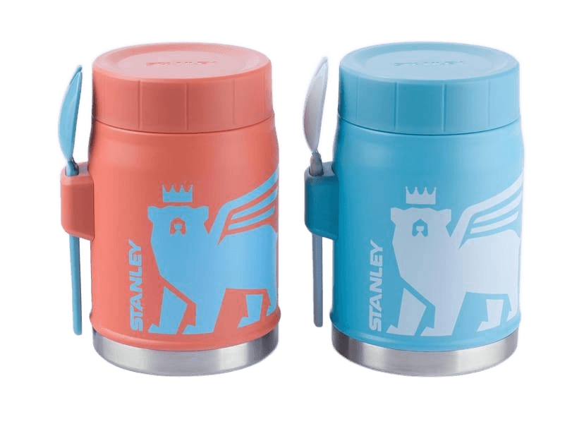 Stanley - Pote térmico, frasco para almoço e pequeno-almoço em aço inoxidável térmico e isolado para crianças, para alimentos quentes ou frios, com espátula, 414 ml, Pool