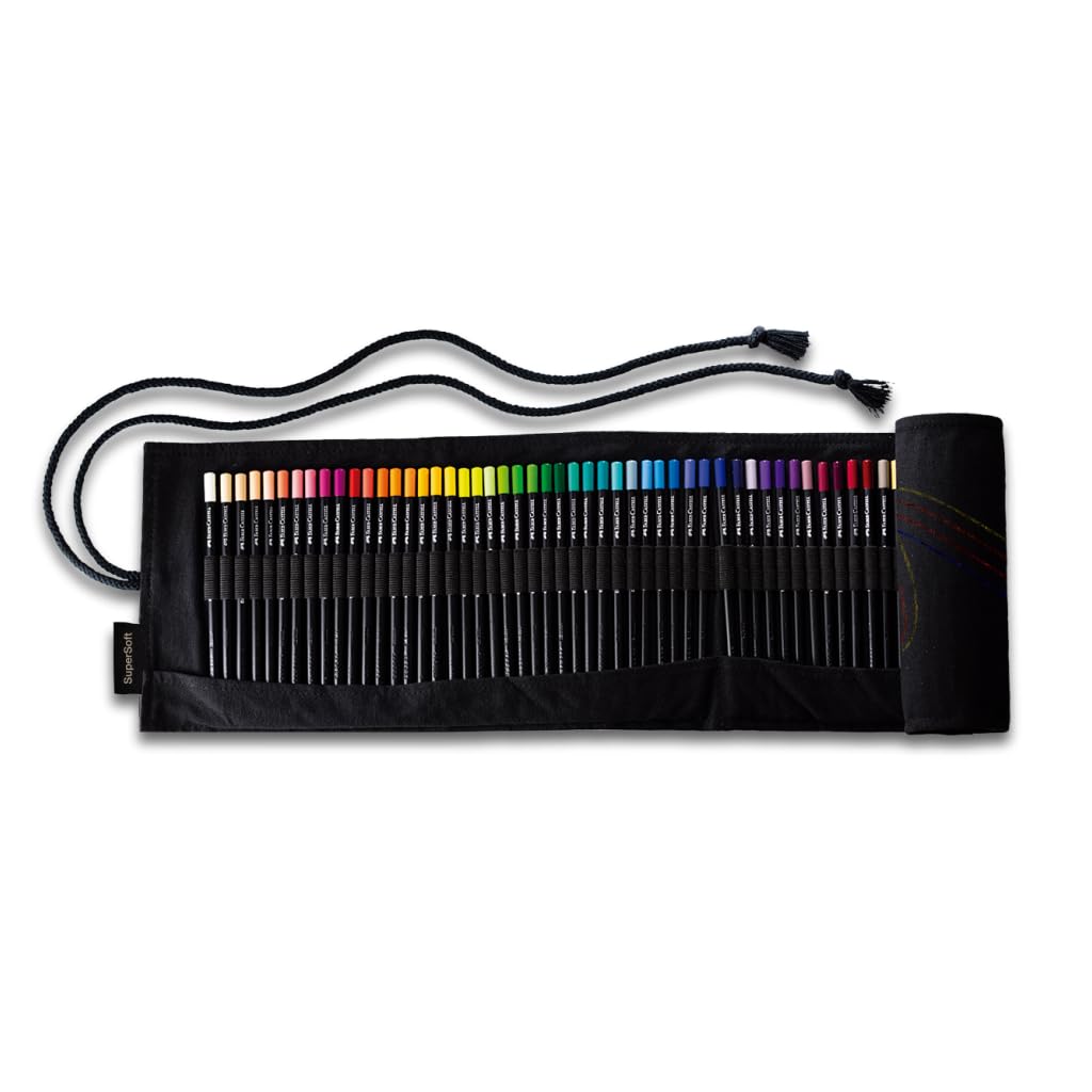 Estojo De Tecido Com 72 Ecolápis De Cor SuperSoft Faber-Castell