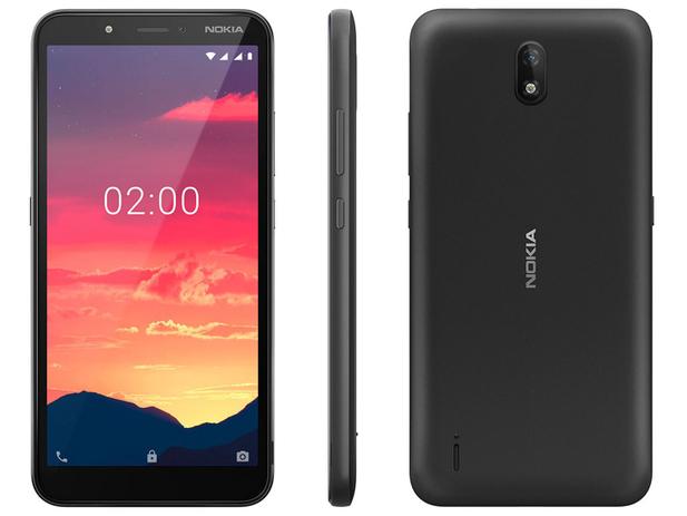 Smartphone Nokia C2 16GB + 16GB Preto 4G 1GB RAM - 5,7” Câm. 5MP + Selfie 5MP Dual Chip