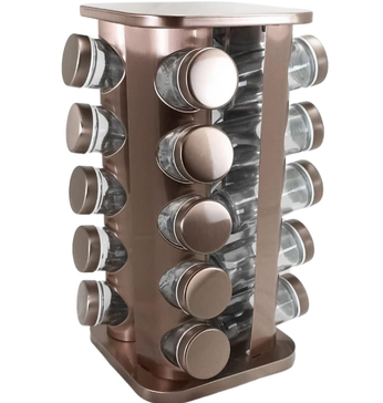 Porta Temperos Condimentos Redondo Inox 20 Potes (inox)