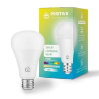 Lâmpada LED Inteligente Positivo Home Smart RGB+ WIFI Branco Quente e Frio 12W Bivolt