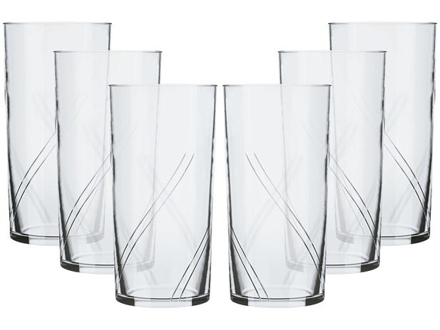 Jogo de Copos de Vidro 300ml 6 Peças Nadir - Brisa