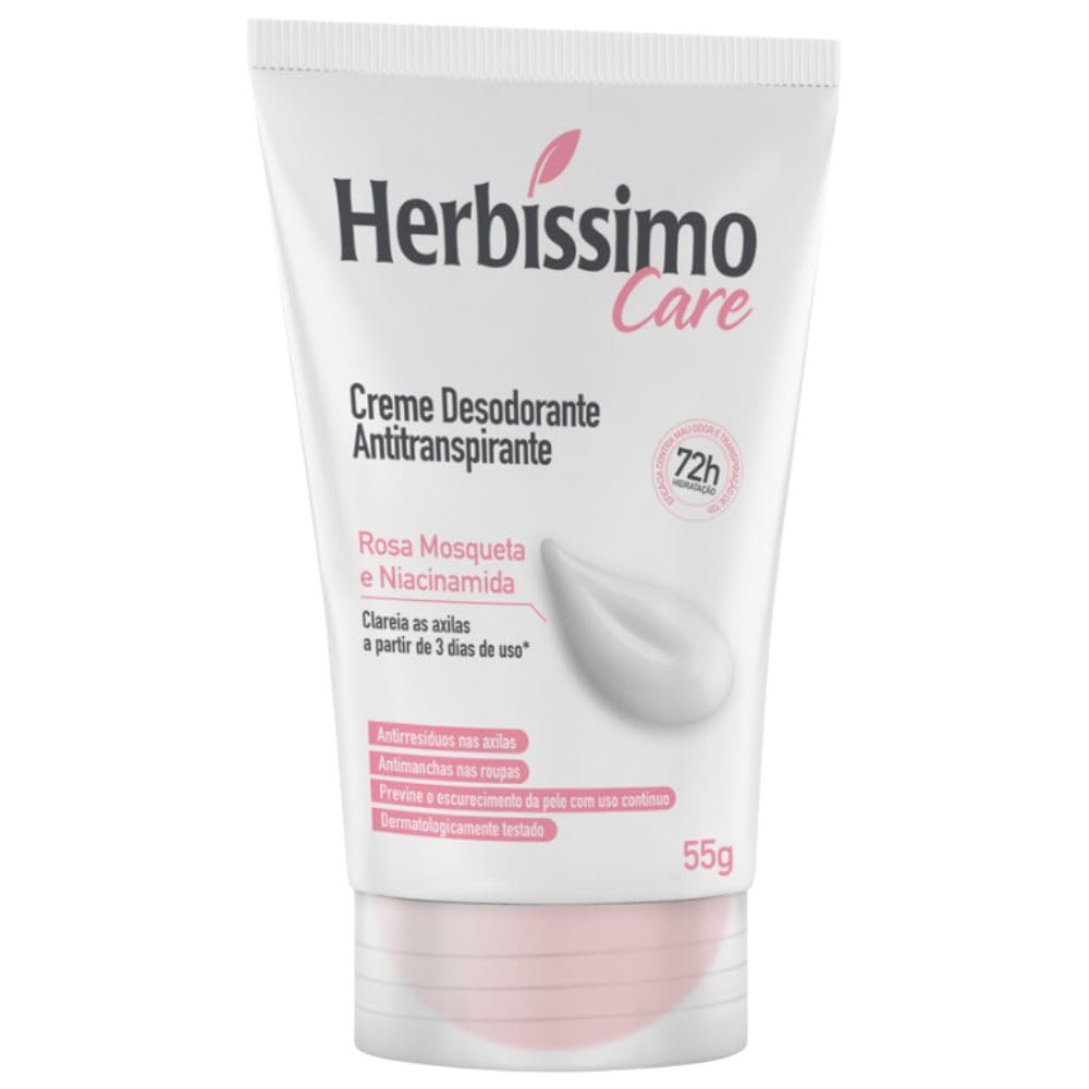 Dana - Desodorante Cremoso Antip Herbissimo Bisnaga 55G Rosa Mosqueta E Niacinamida