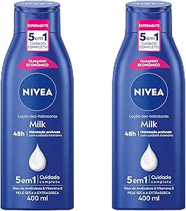 NIVEA Kit Hidratante Corporal Milk Pele Seca 400ml - 2 unidades