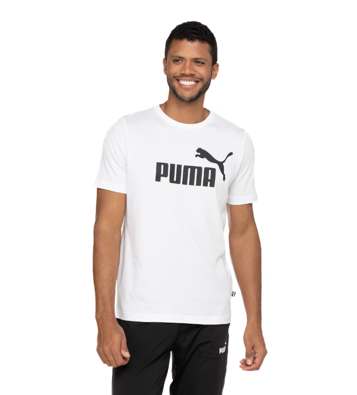 Camiseta Masculina Puma Manga Curta Ess Tee Logo