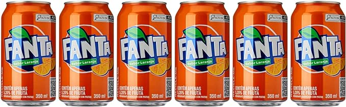Pack De Fanta Laranja Lata 350ml 6 Unidades