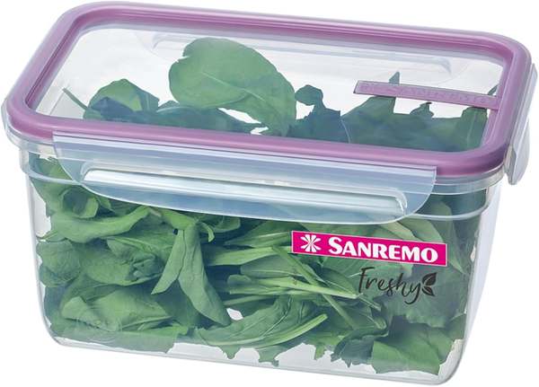 Sanremo - Pote Plástico Hermético de 2 Litros e Tampa com Travas, Linha Freshy