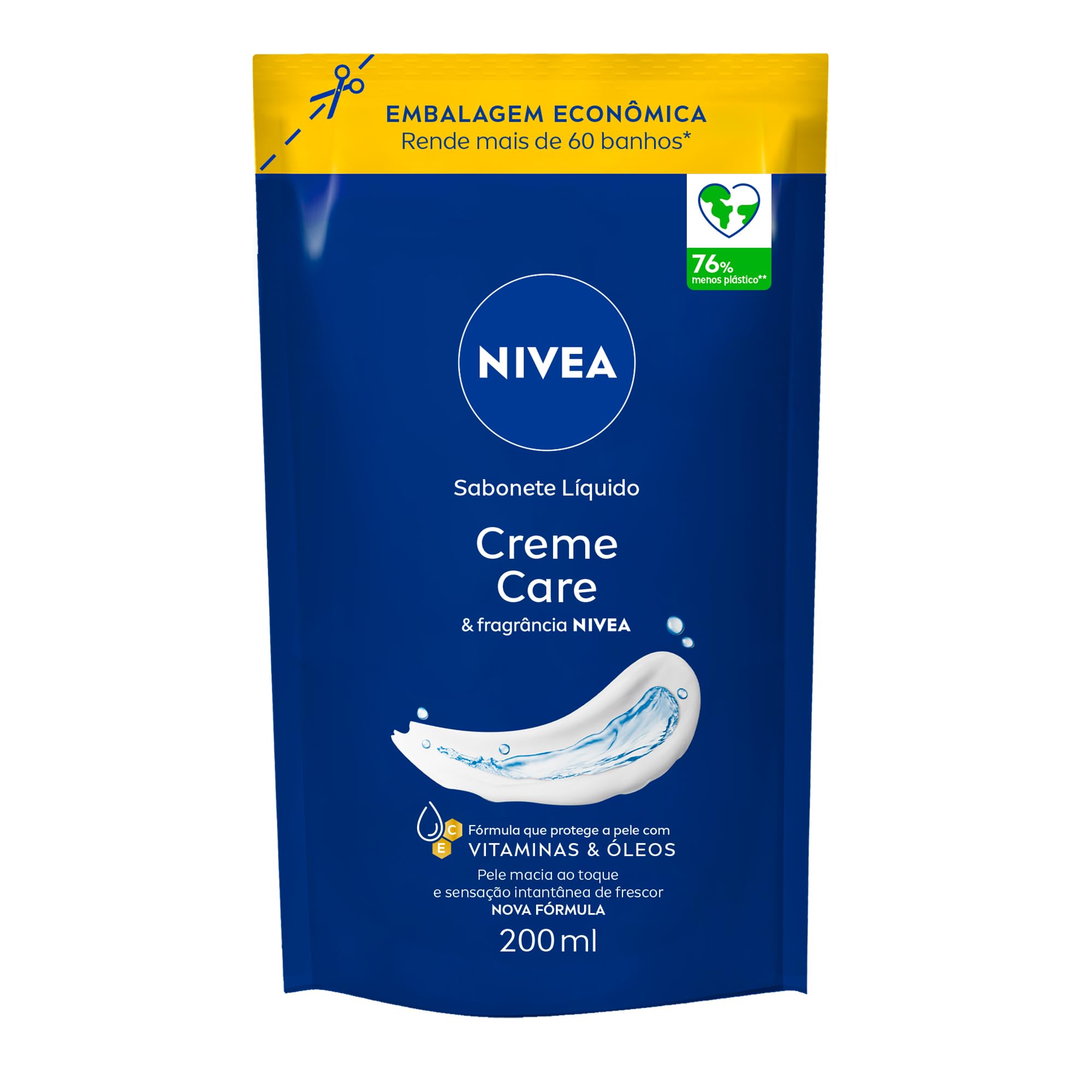 NIVEA Sabonete Líquido Refil Creme Care 200ml