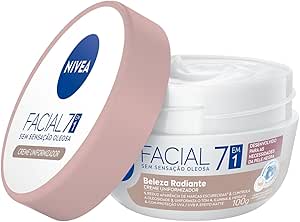 Nivea Hidratante Facial Beleza Radiante 7 Em 1 100g - 7 Benefícios Em 1 Potinho: Reduz Marcas Escurecidas, Controla Oleosidade, Uniformiza, Ilumina, Hidrata, Proteção Uva/uvb E Efeito Matte