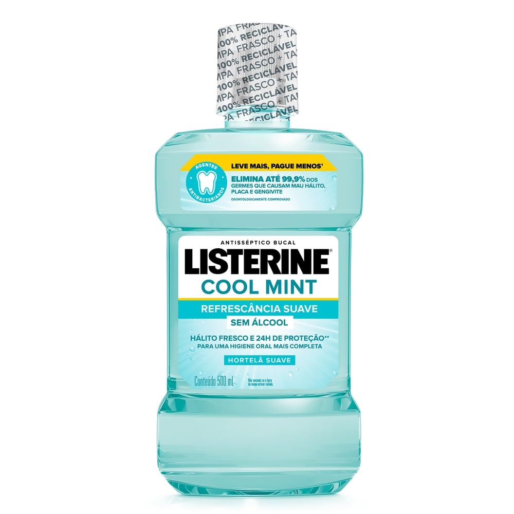 Listerine Enxaguante Bucal Cool Mint, 500ml